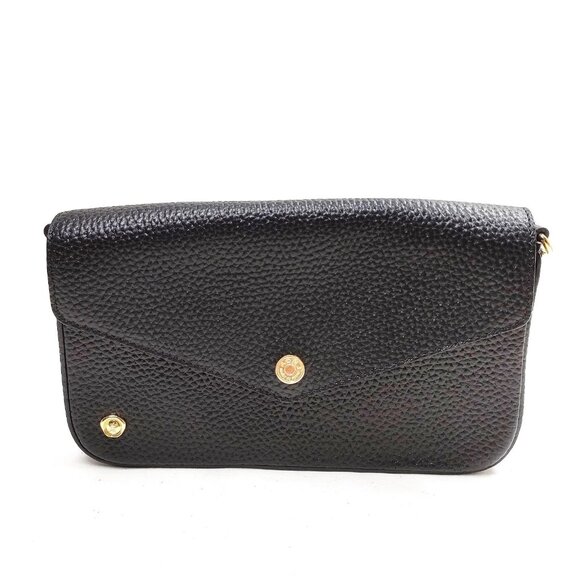 ADMJ Clutch Bag Black Leather mon-312-091325 - Picture 1 of 9